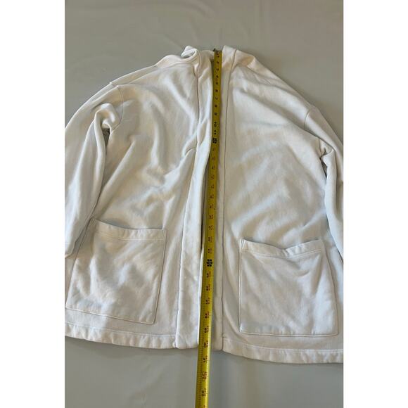 Eileen Fisher Open Cardigan Womens Large Boho Minimalist Lagenlook White Casual - Picture 4 of 15